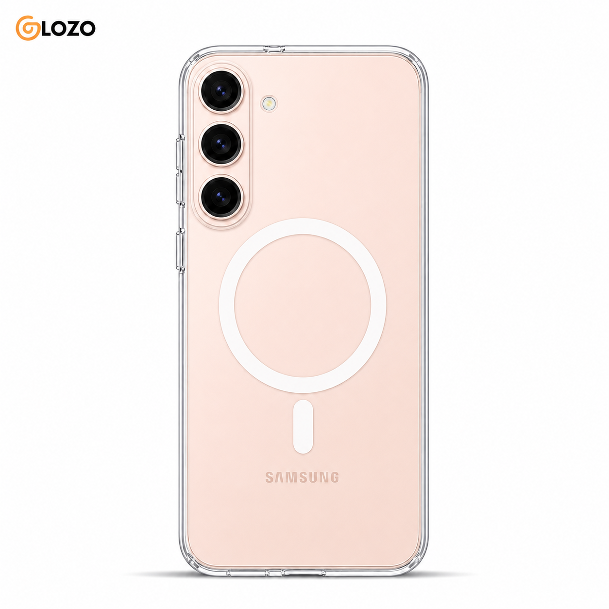 Samsung-S26-Plus-MagSafe-Clear-Case-Pink-Gold-GLOZO Anti Yellow Magsafe Premium Case- Samsung Galaxy S26 Plus - Image 1